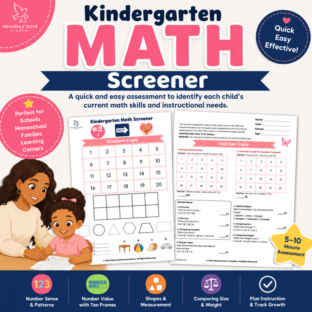 Kindergarten Math Screener